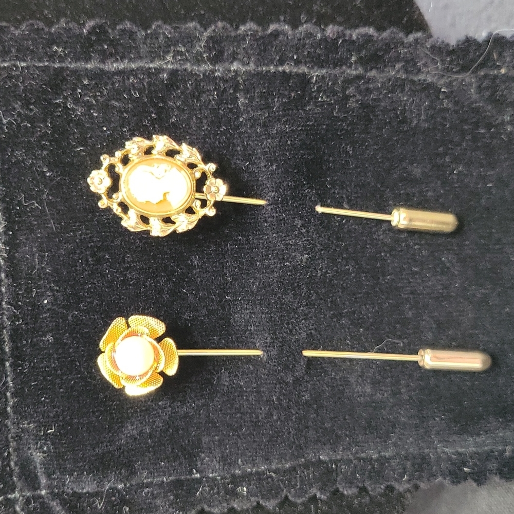 Gold Tone Lapel Stick Pins